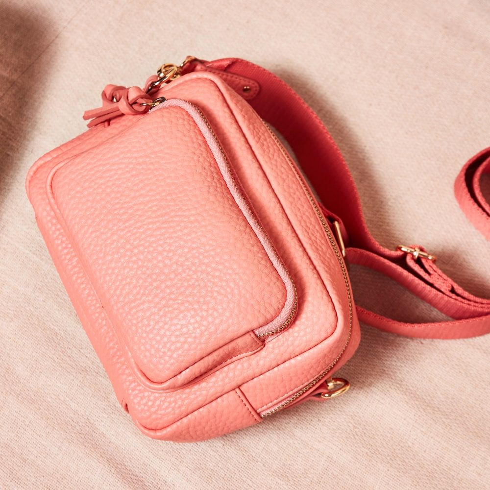 Pink camera bag
